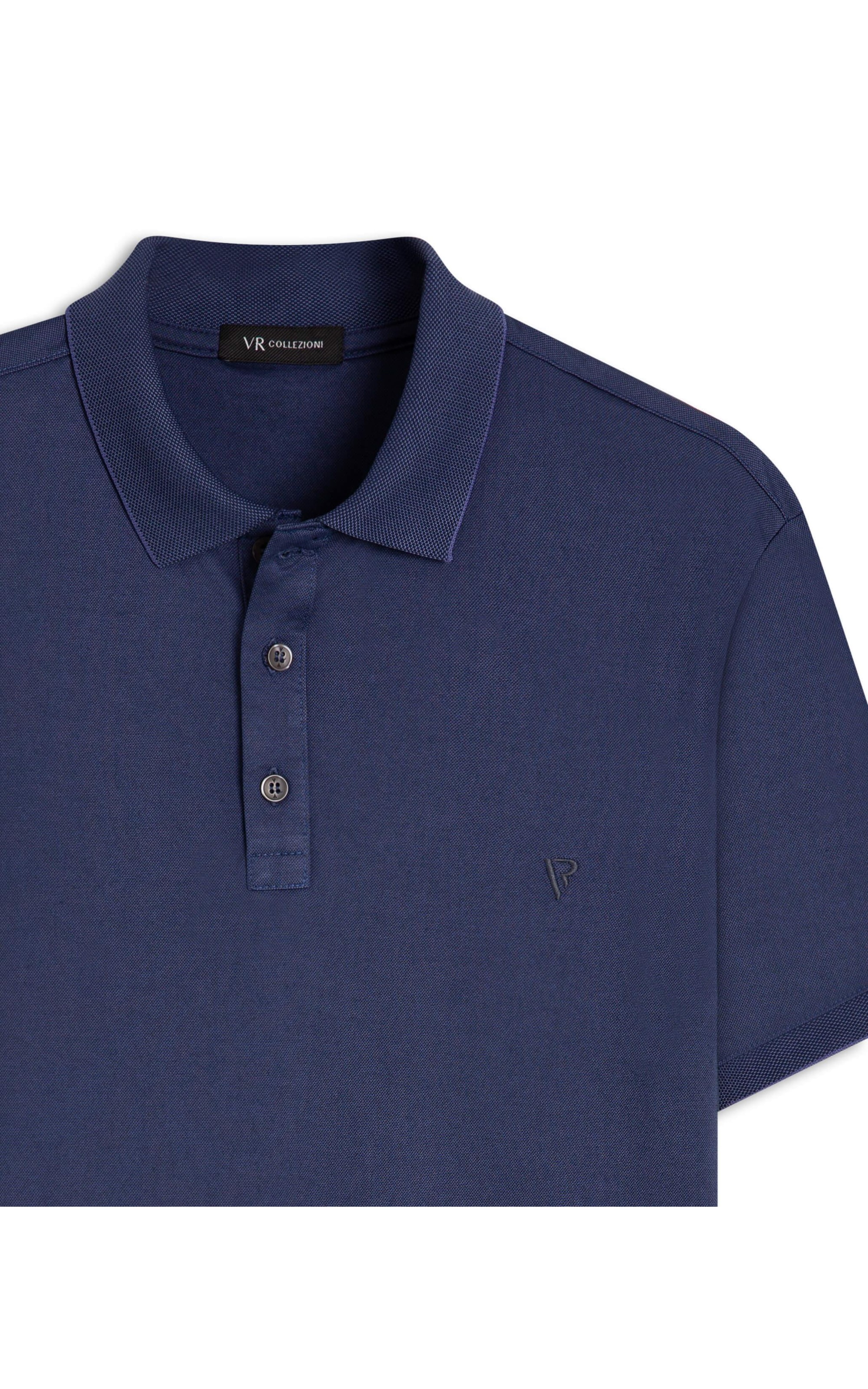 Polo Interlock Azul Pervante