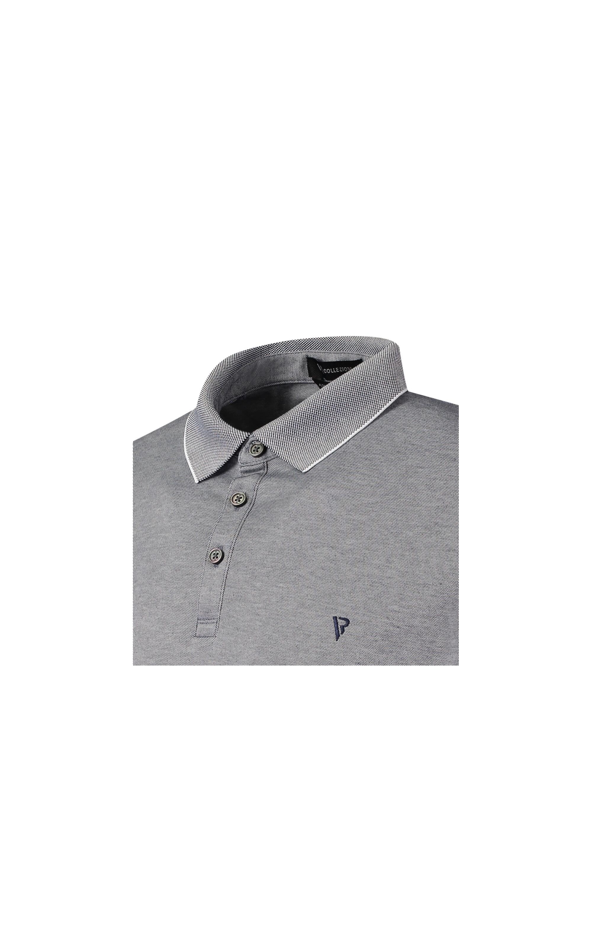 Polo Interlock Pima Azul Marinho