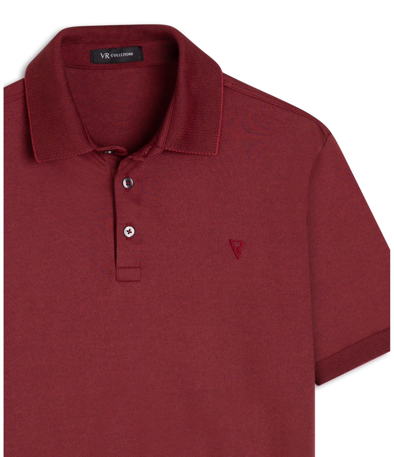 Polo Interlock Pima Bordeaux