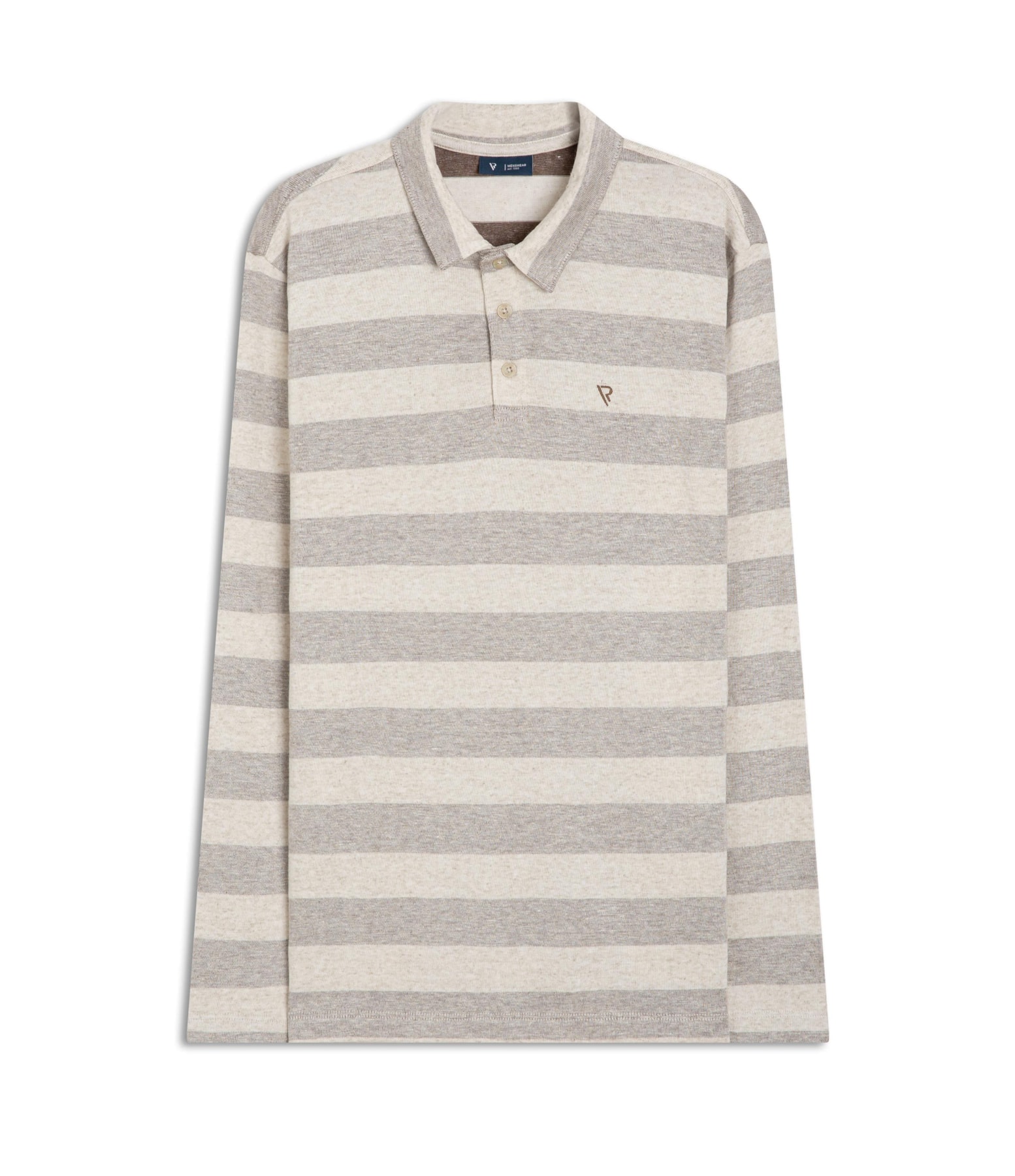 Polo Linho Stripe Marrom