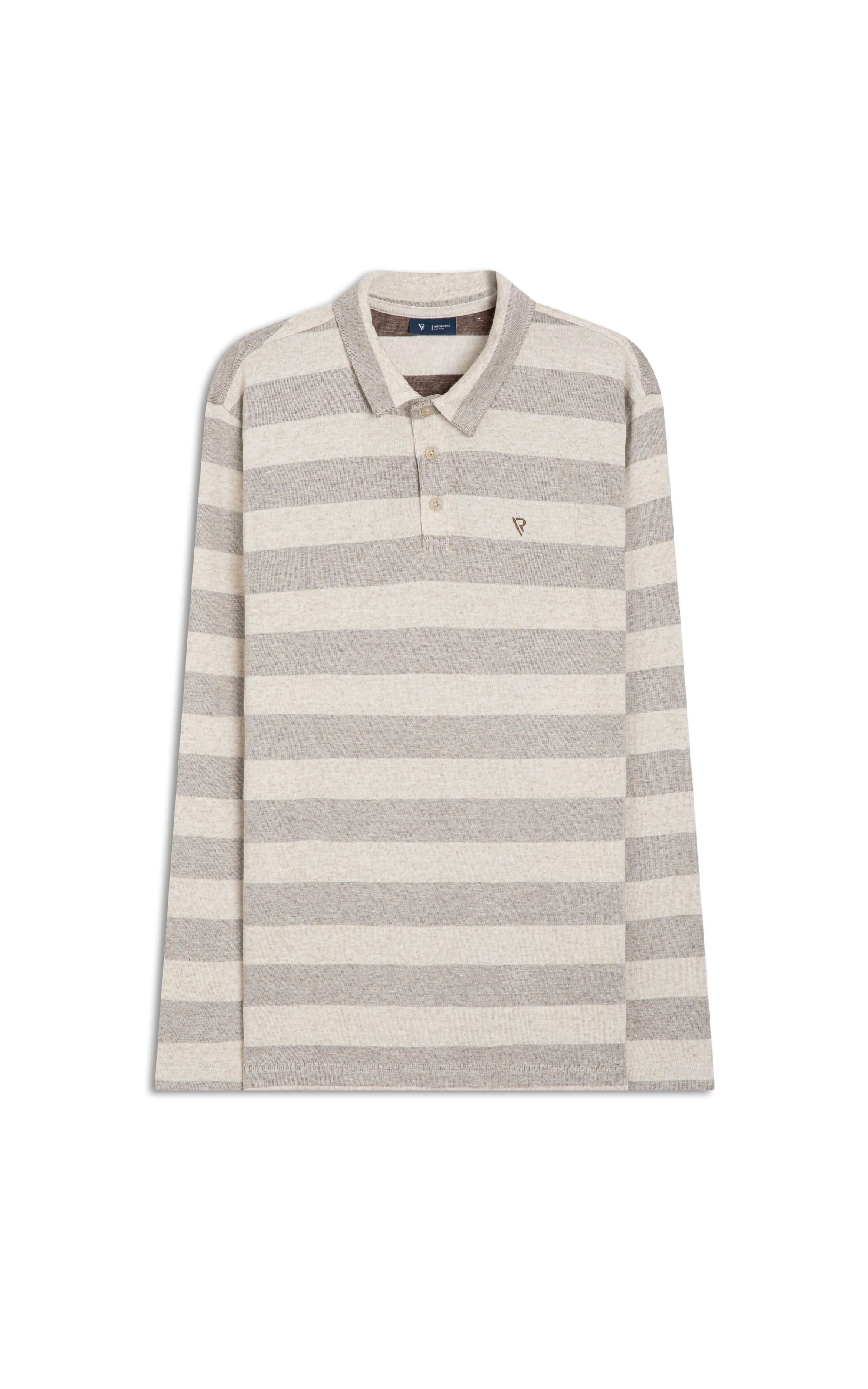 Polo Linho Stripe Marrom