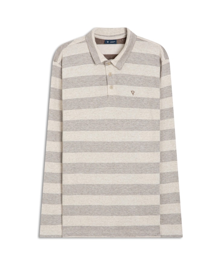Polo Linho Stripe Marrom