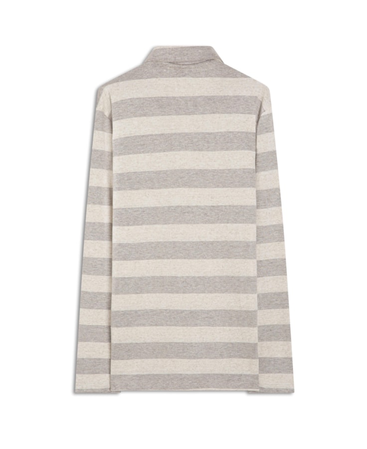 Polo Linho Stripe Marrom