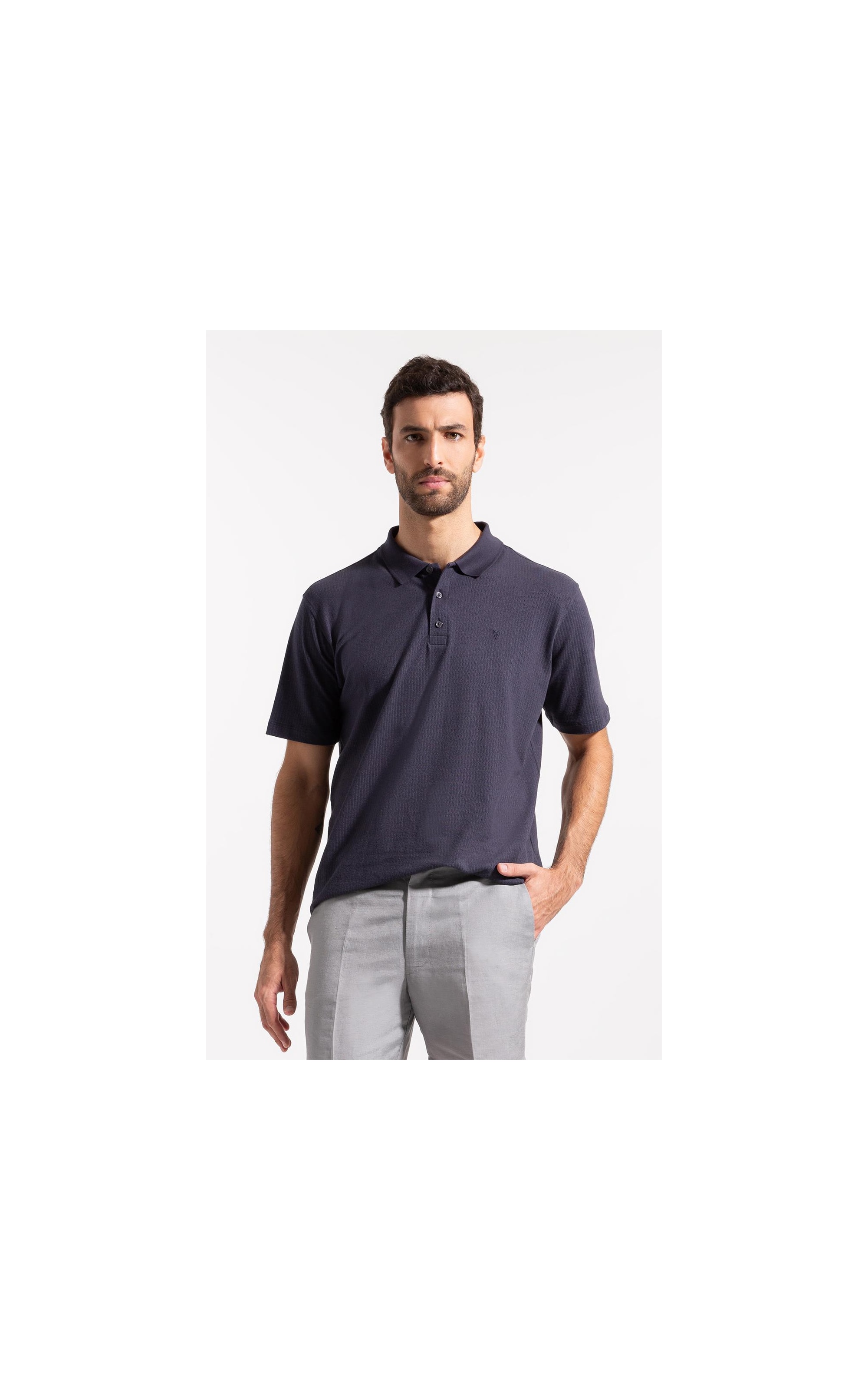 Polo Malha Raio de Sol Marinho