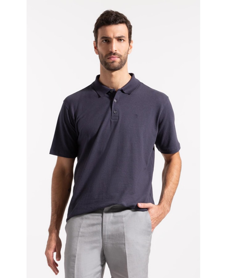 Polo Malha Raio de Sol Marinho