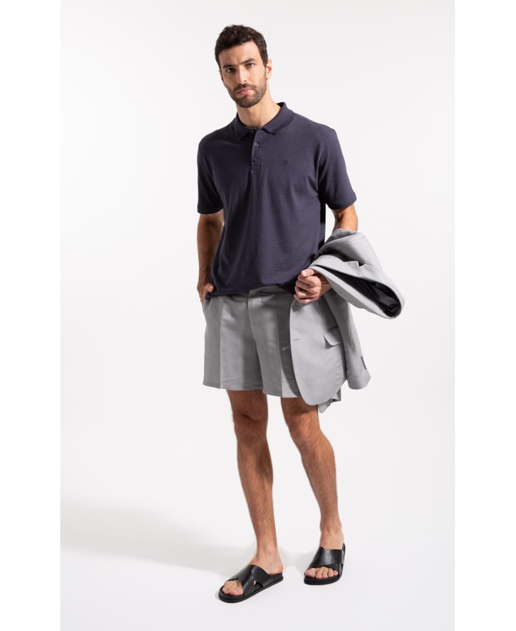 Polo Malha Raio de Sol Marinho