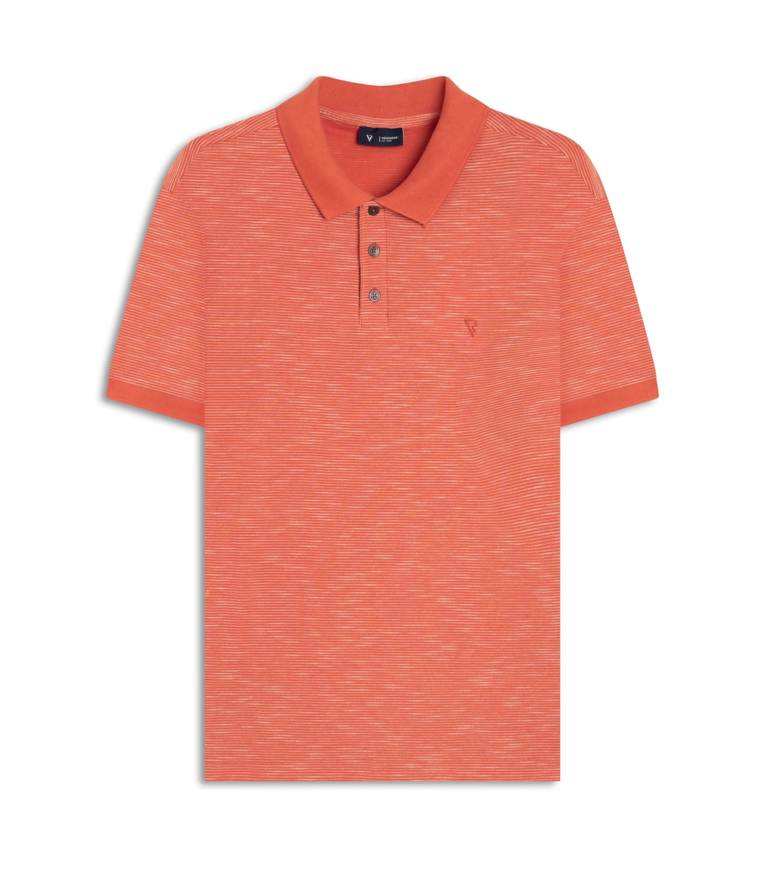 Polo Malha Stripe Coral
