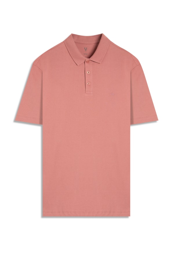 Polo Mc Basica Meia Malha Rosa Dusty