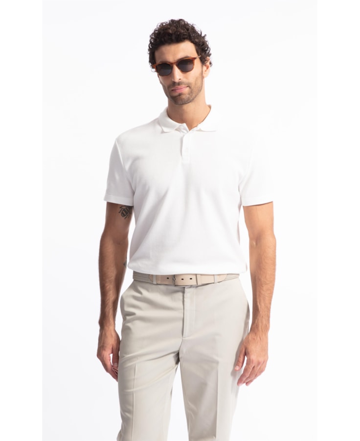 Polo Mc Malha Honey Off White                               
