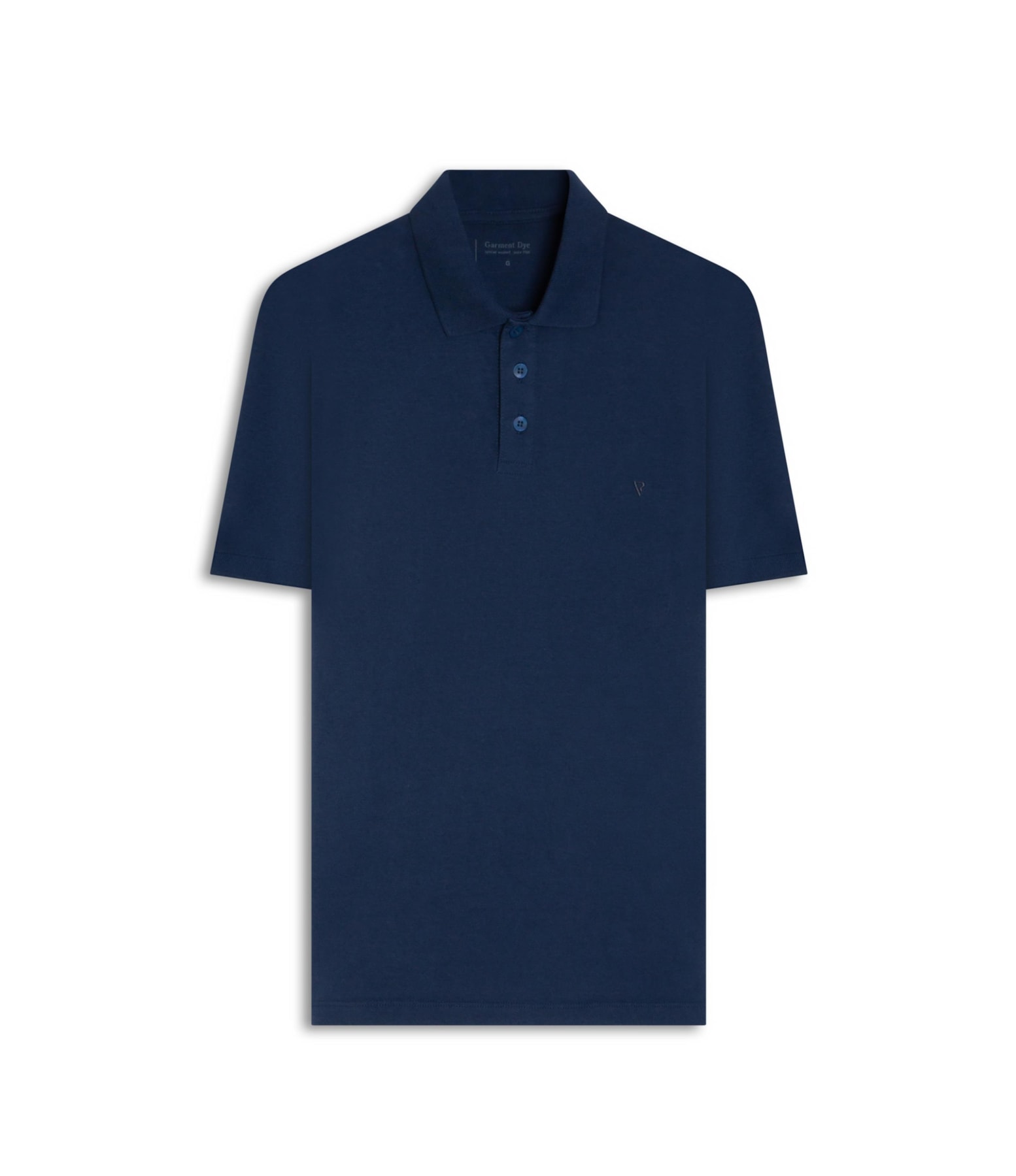 Polo Mc Meia Malha Mescla Azul Medio