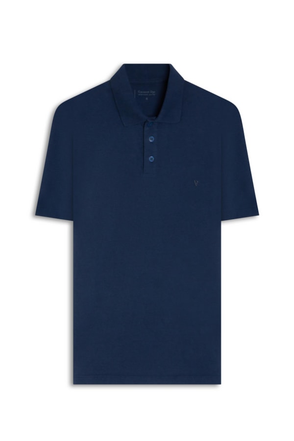 Polo Mc Meia Malha Mescla Azul Medio