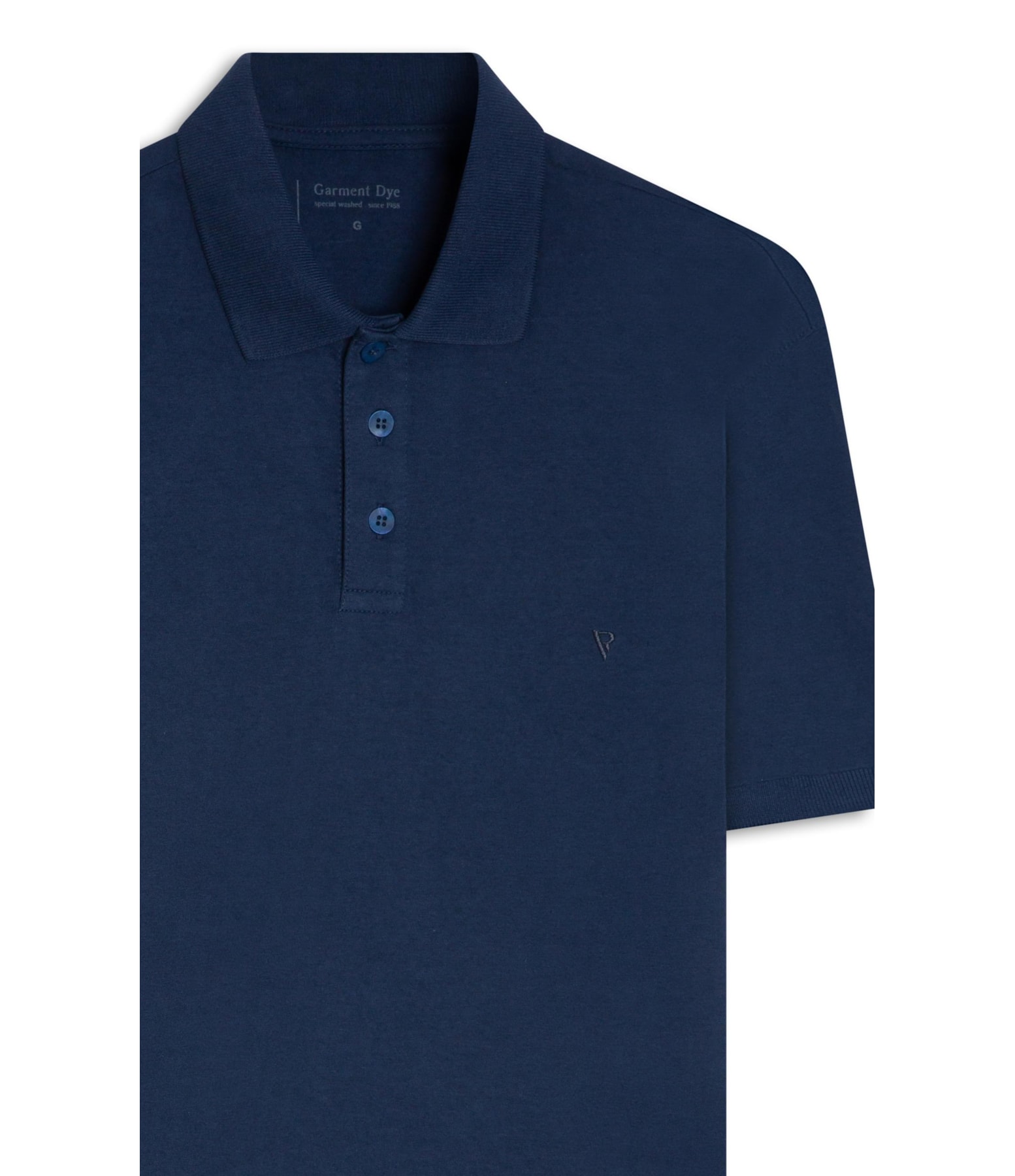 Polo Mc Meia Malha Mescla Azul Medio