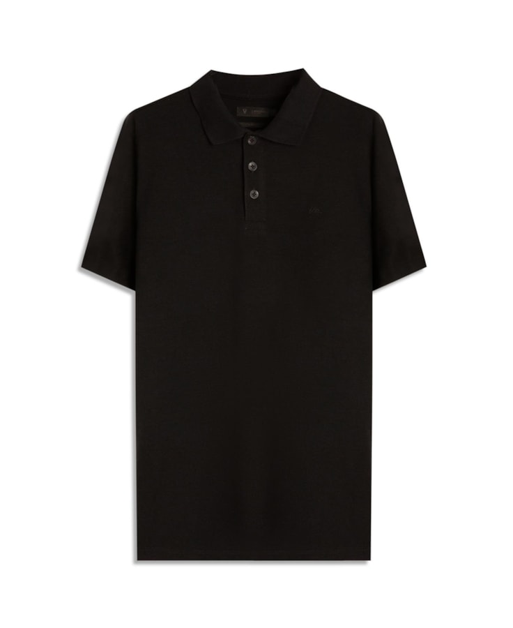 Polo Mc Piquet Visco Preto