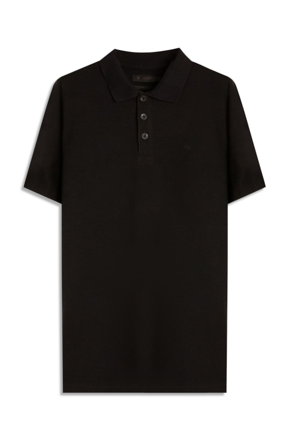 Polo Mc Piquet Visco Preto