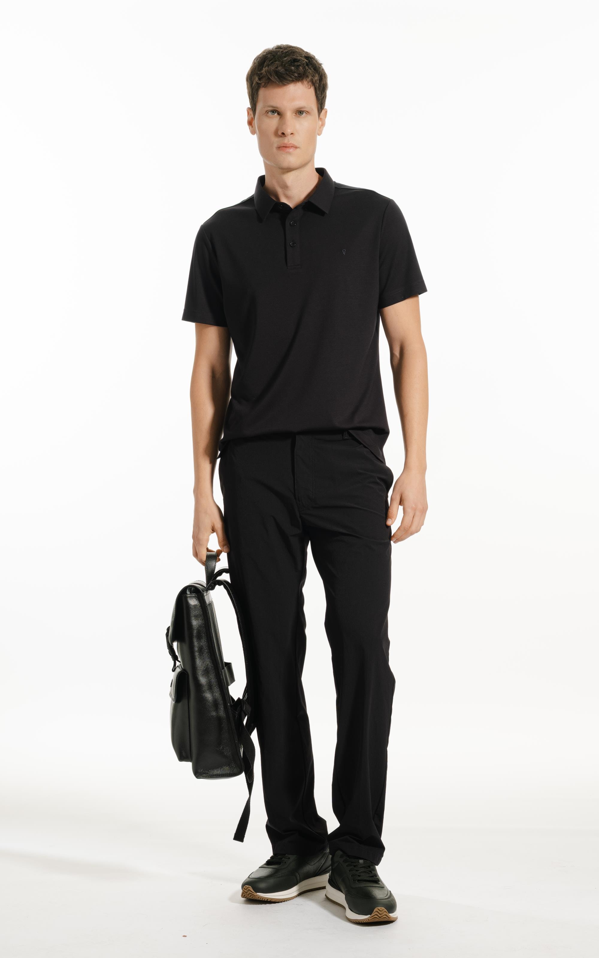 Polo Mc Spandex Slim Fit Preto