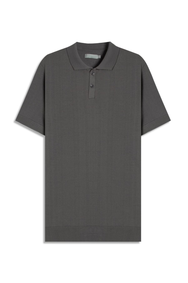 Polo Mc Tricot Basic 1/2 Malha Grafite