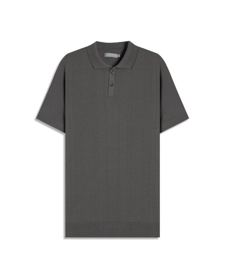 Polo Mc Tricot Basic 1/2 Malha Grafite