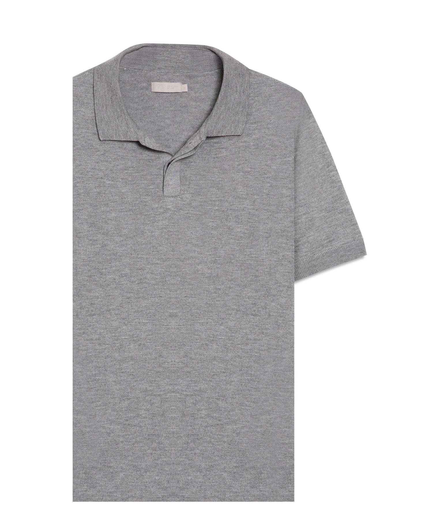 Polo Mc Tricot Gola Habano Visco Cotton Cinza Claro                             