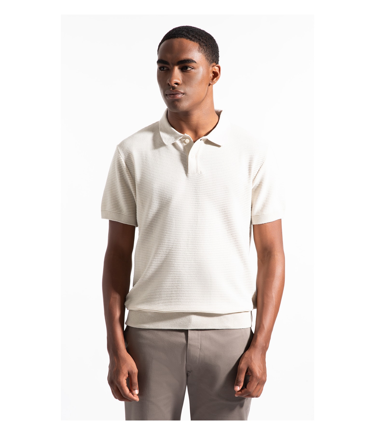 Polo Mc Tricot Horizontal Chain Areia                                   