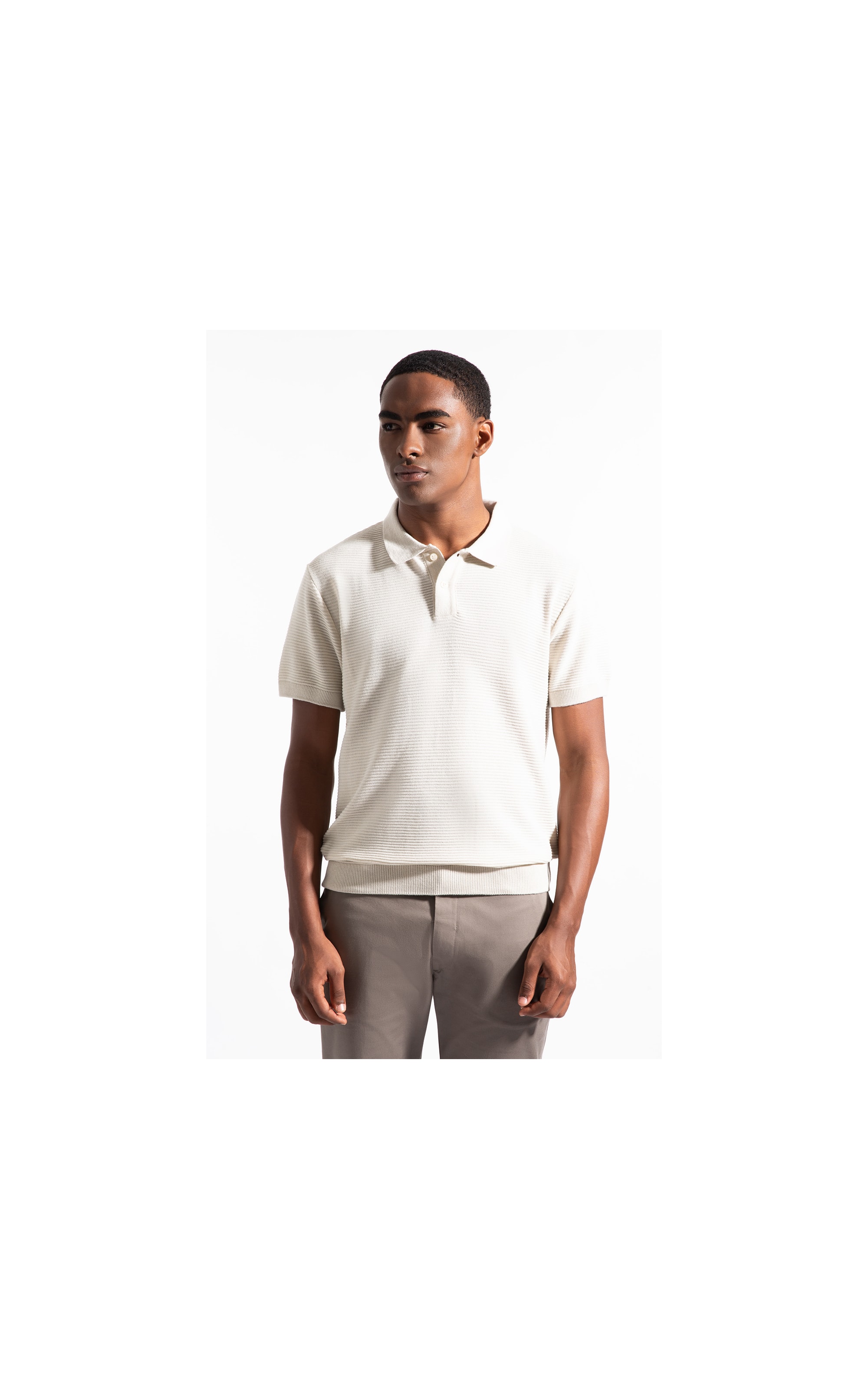 Polo Mc Tricot Horizontal Chain Areia                                   