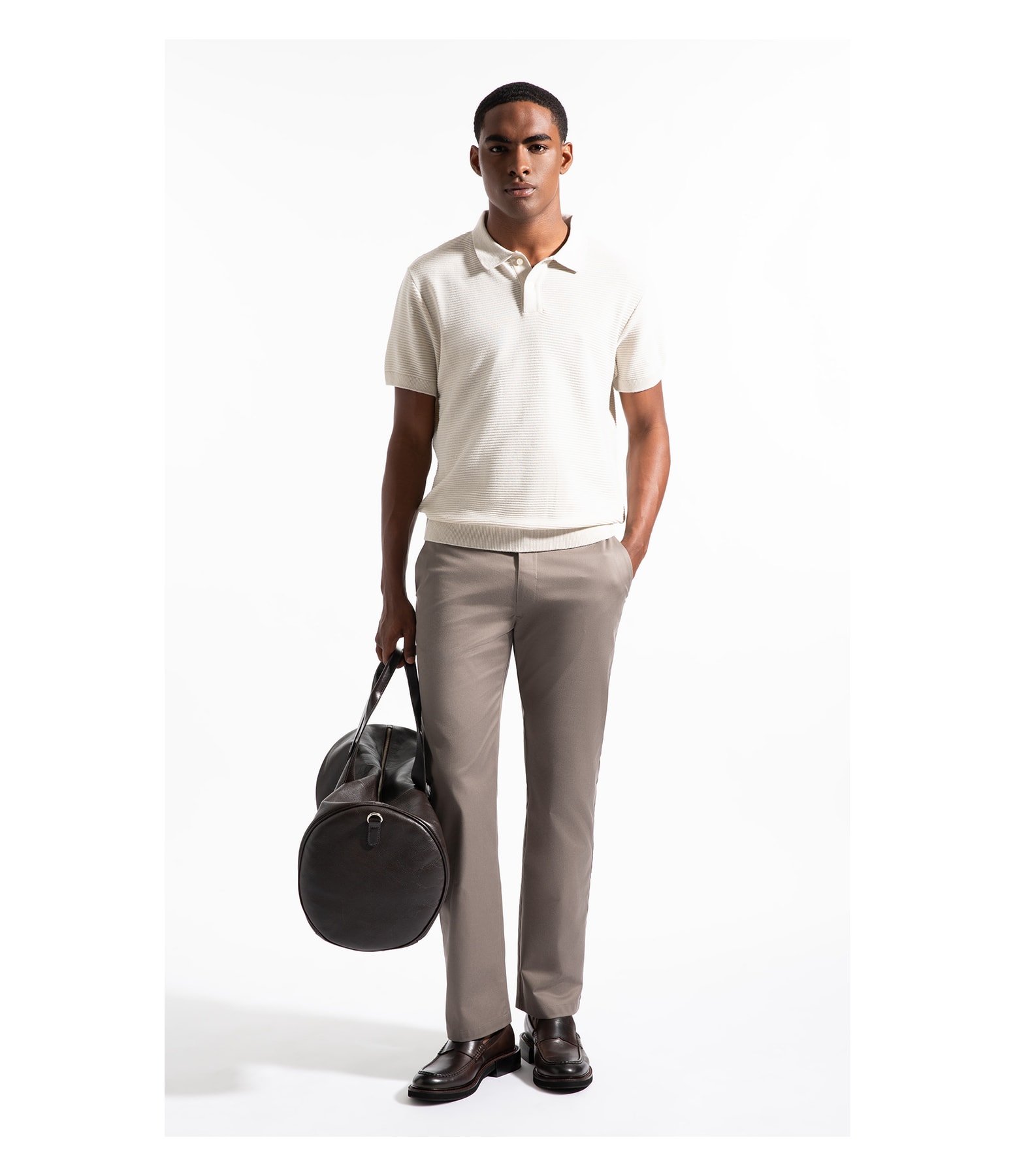 Polo Mc Tricot Horizontal Chain Areia                                   