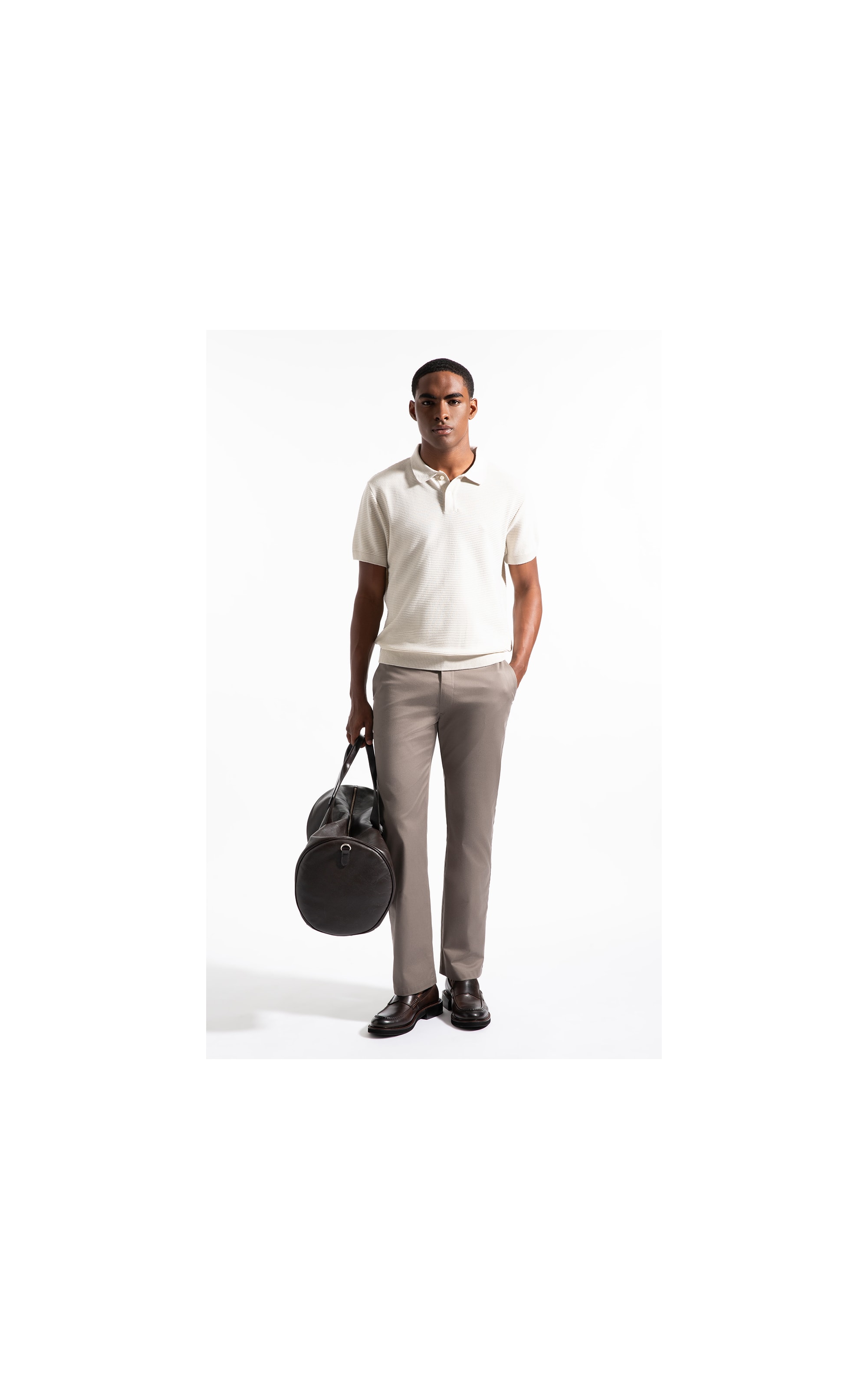 Polo Mc Tricot Horizontal Chain Areia                                   