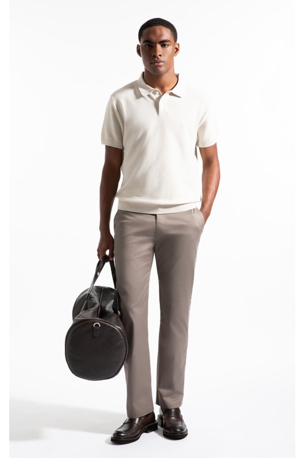 Polo Mc Tricot Horizontal Chain Areia                                   