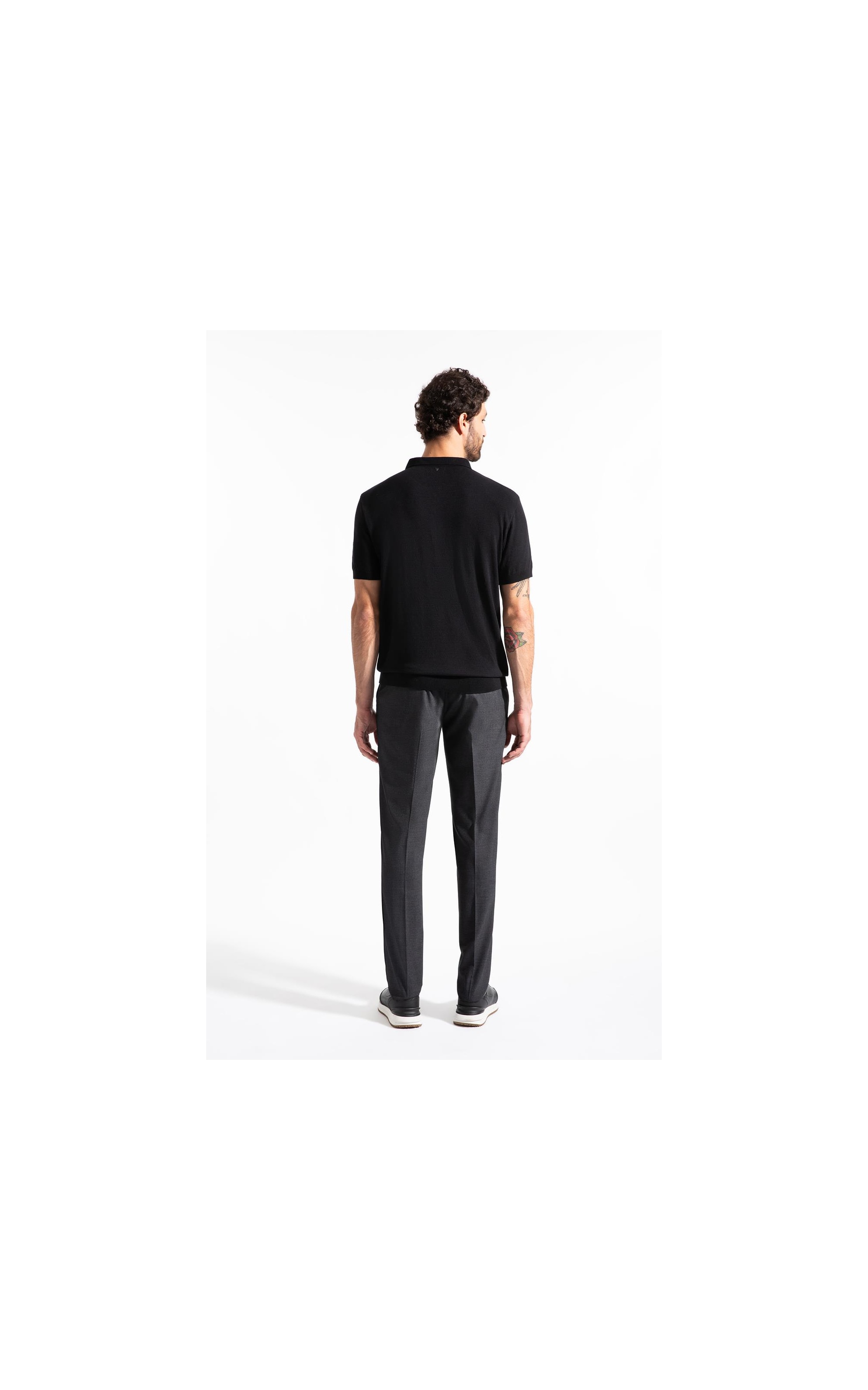 Polo Mc Tricot Modal Com Zíper Preto                                   