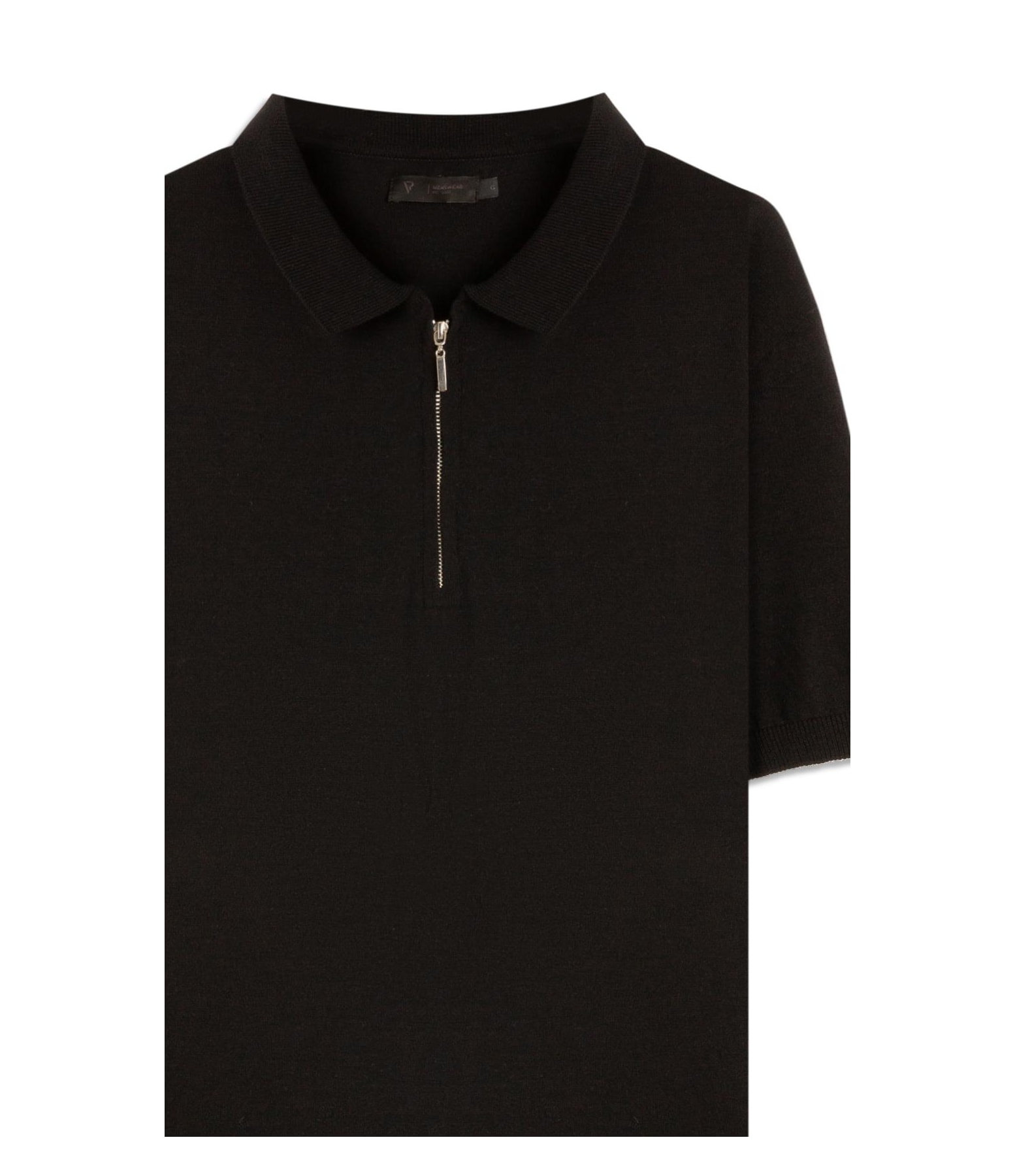 Polo Mc Tricot Modal Com Zíper Preto                                   