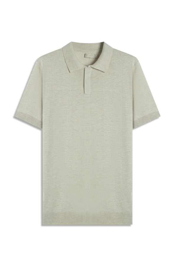 Polo Mc Tricot Vista Embutida Areia