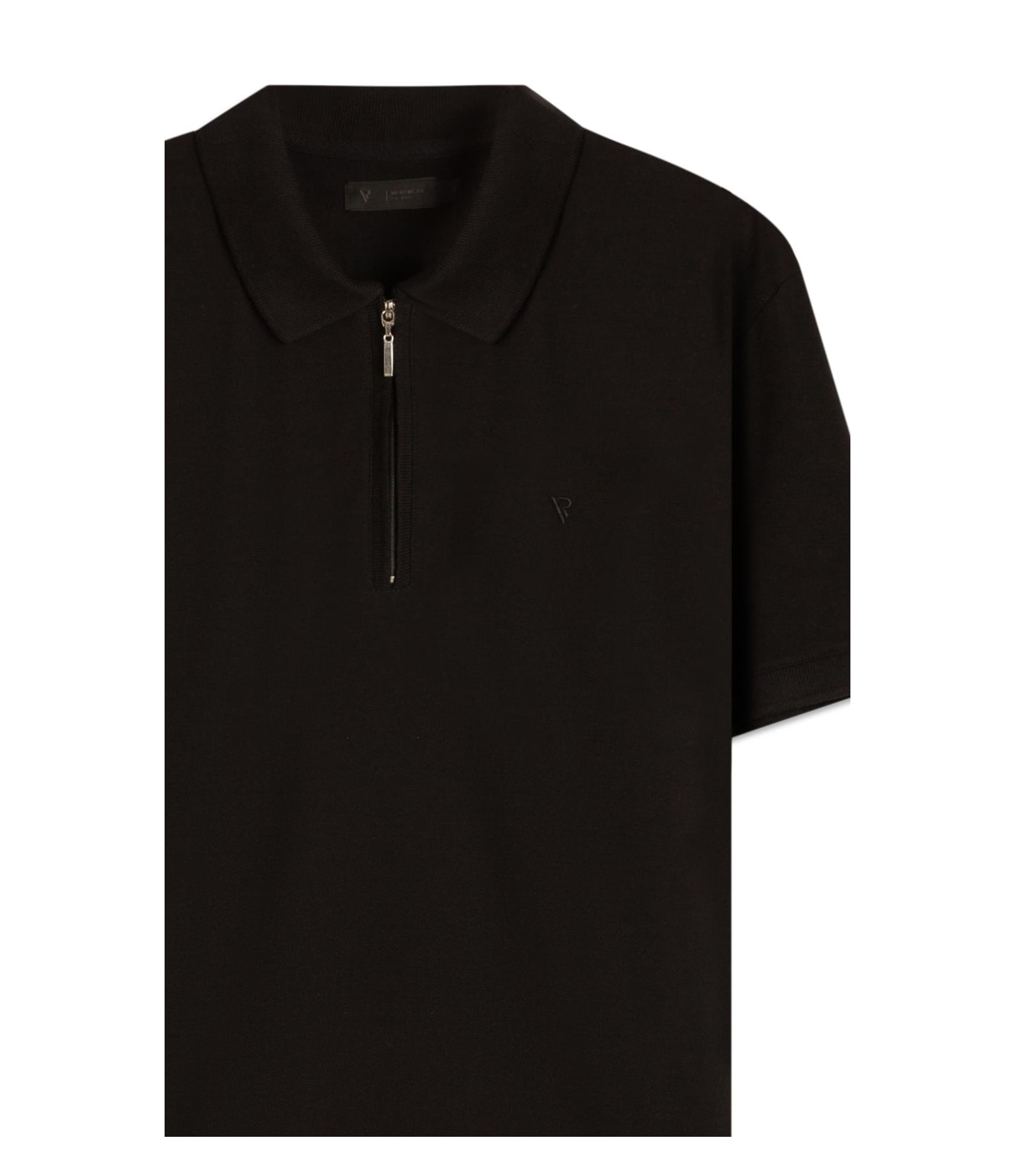 Polo Mc Zíper Lisa Preto