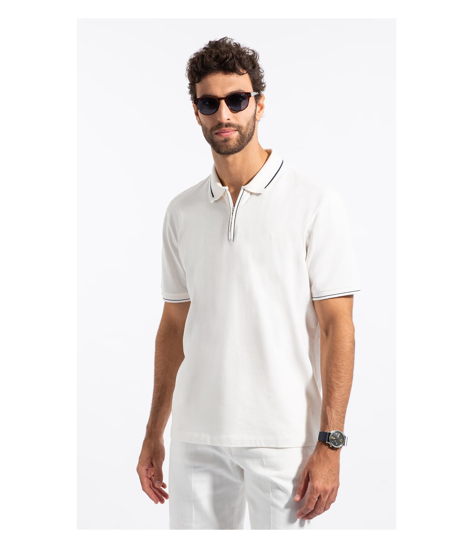Polo Mc Zipper Detail Off White