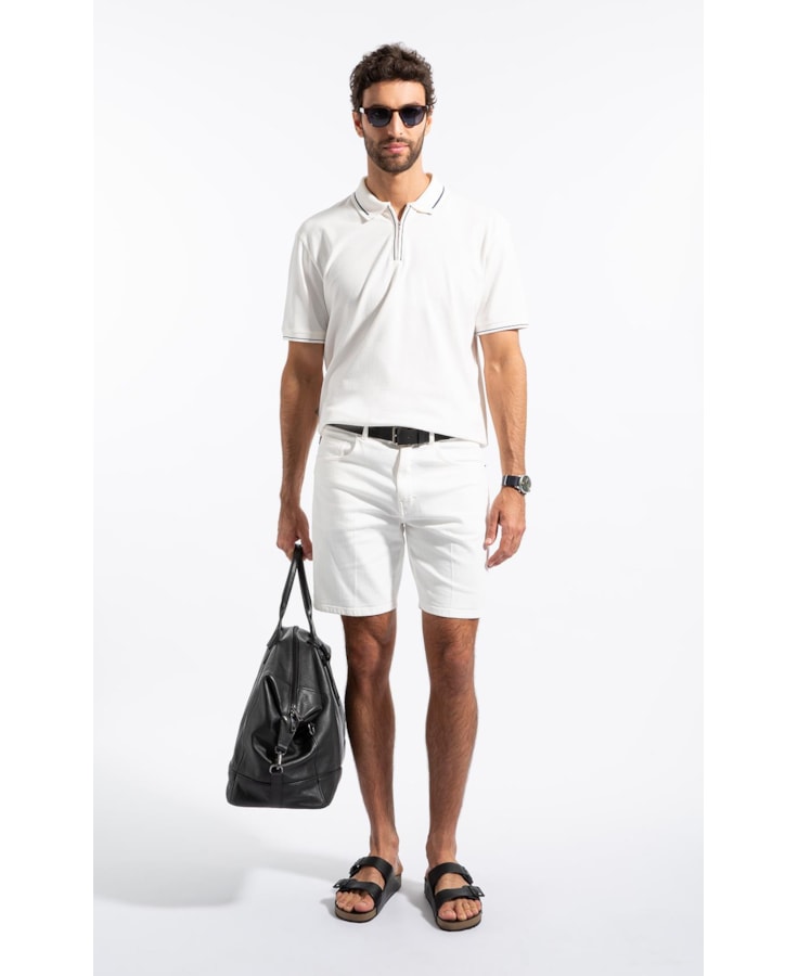 Polo Mc Zipper Detail Off White