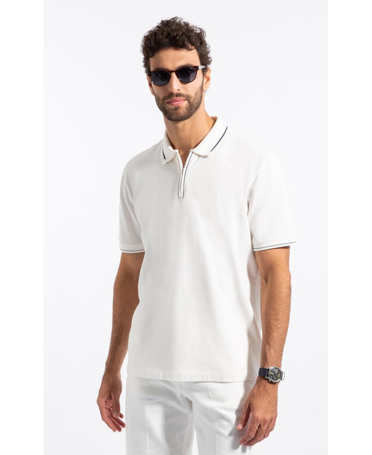Polo Mc Zipper Detail Off White