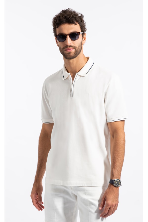 Polo Mc Zipper Detail Off White