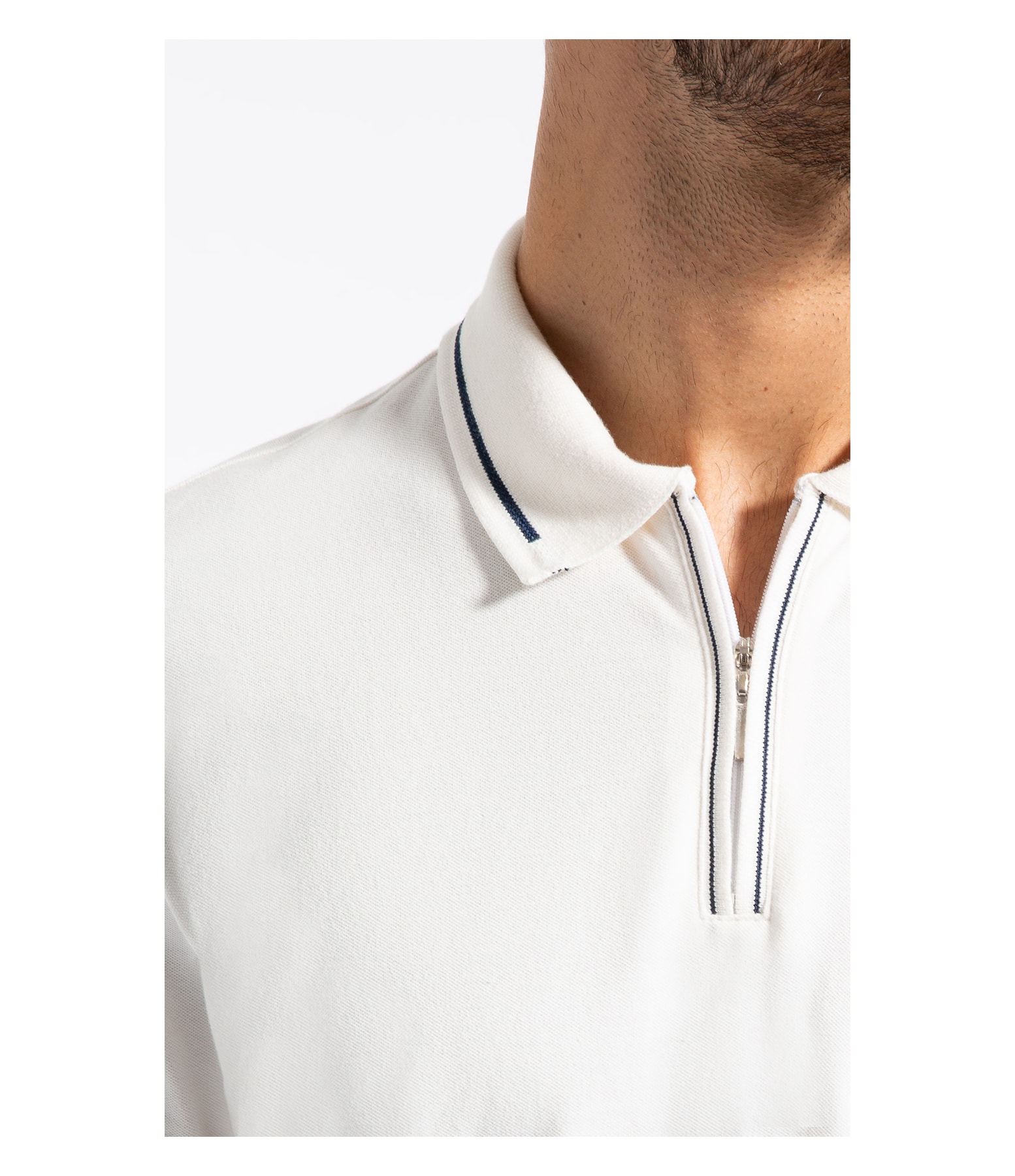 Polo Mc Zipper Detail Off White
