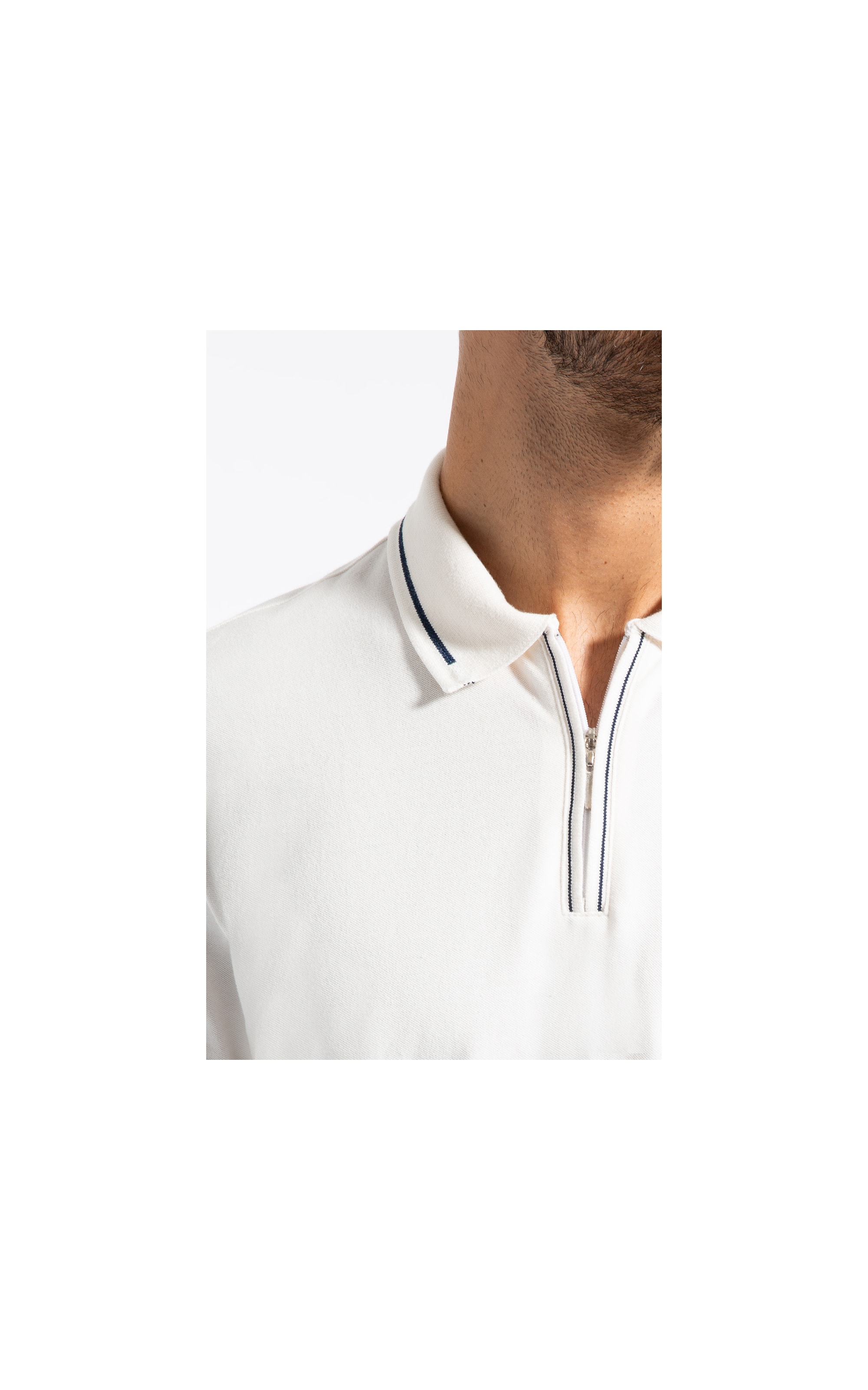 Polo Mc Zipper Detail Off White