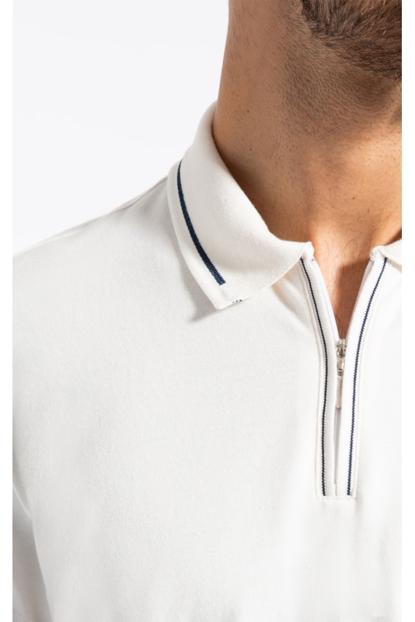 Polo Mc Zipper Detail Off White