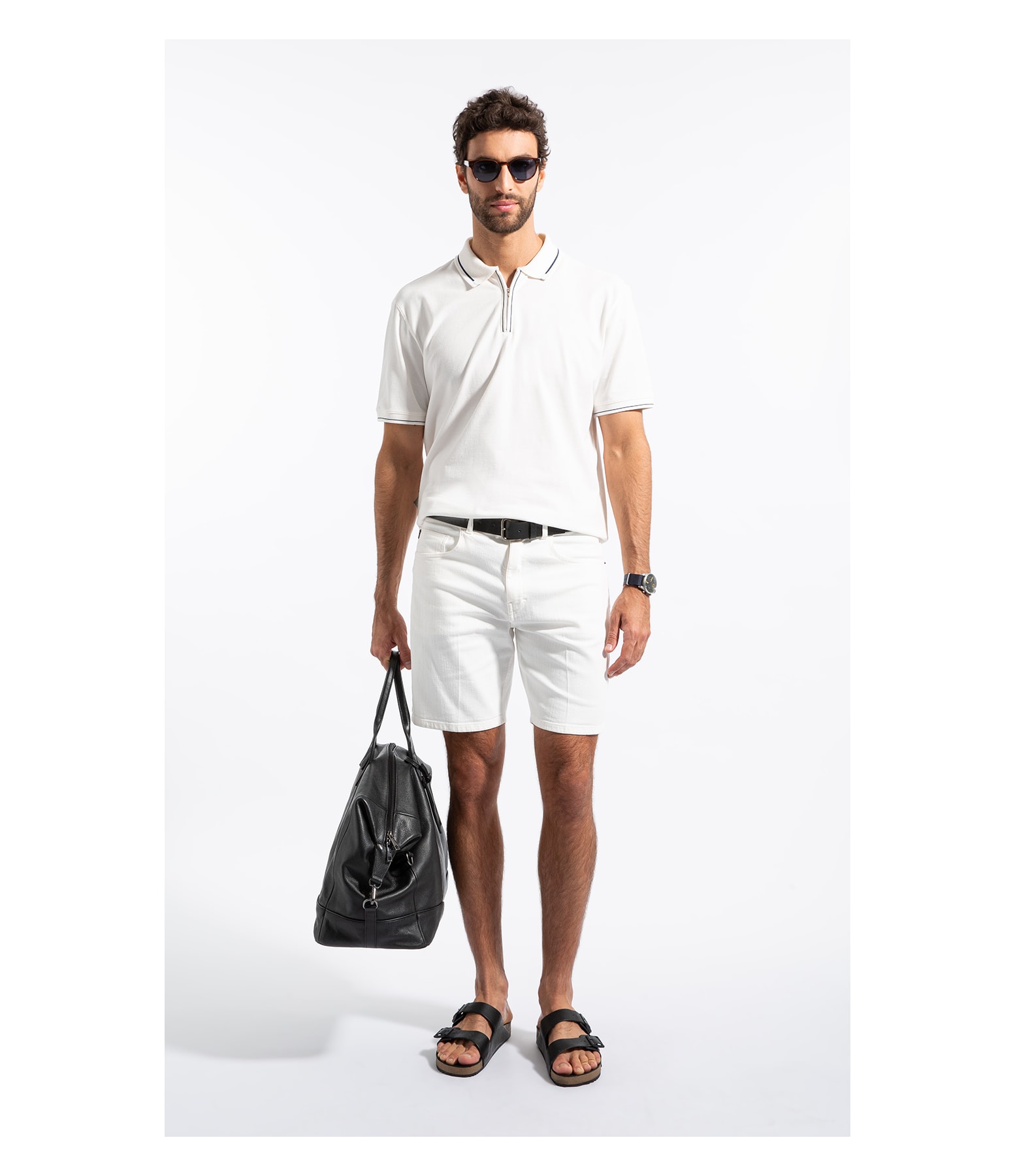 Polo Mc Zipper Detail Off White