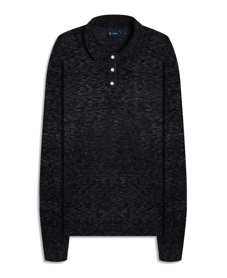 Polo Meia Malha Flame Chumbo Mescla