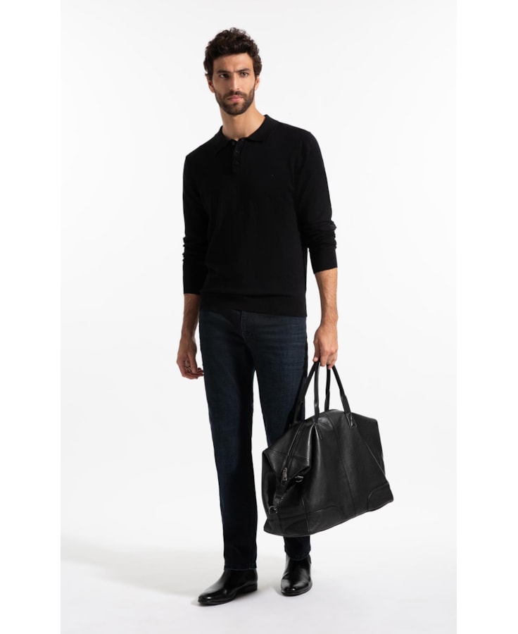  Polo Ml Tricot Basic Preto