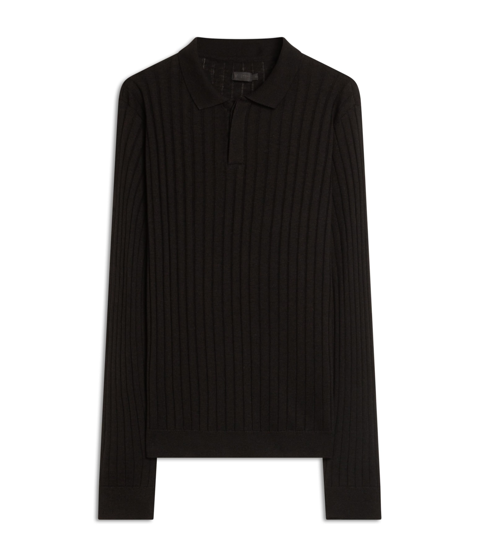 Polo Ml Tricot Canelado Vista Coberta Preto                                   