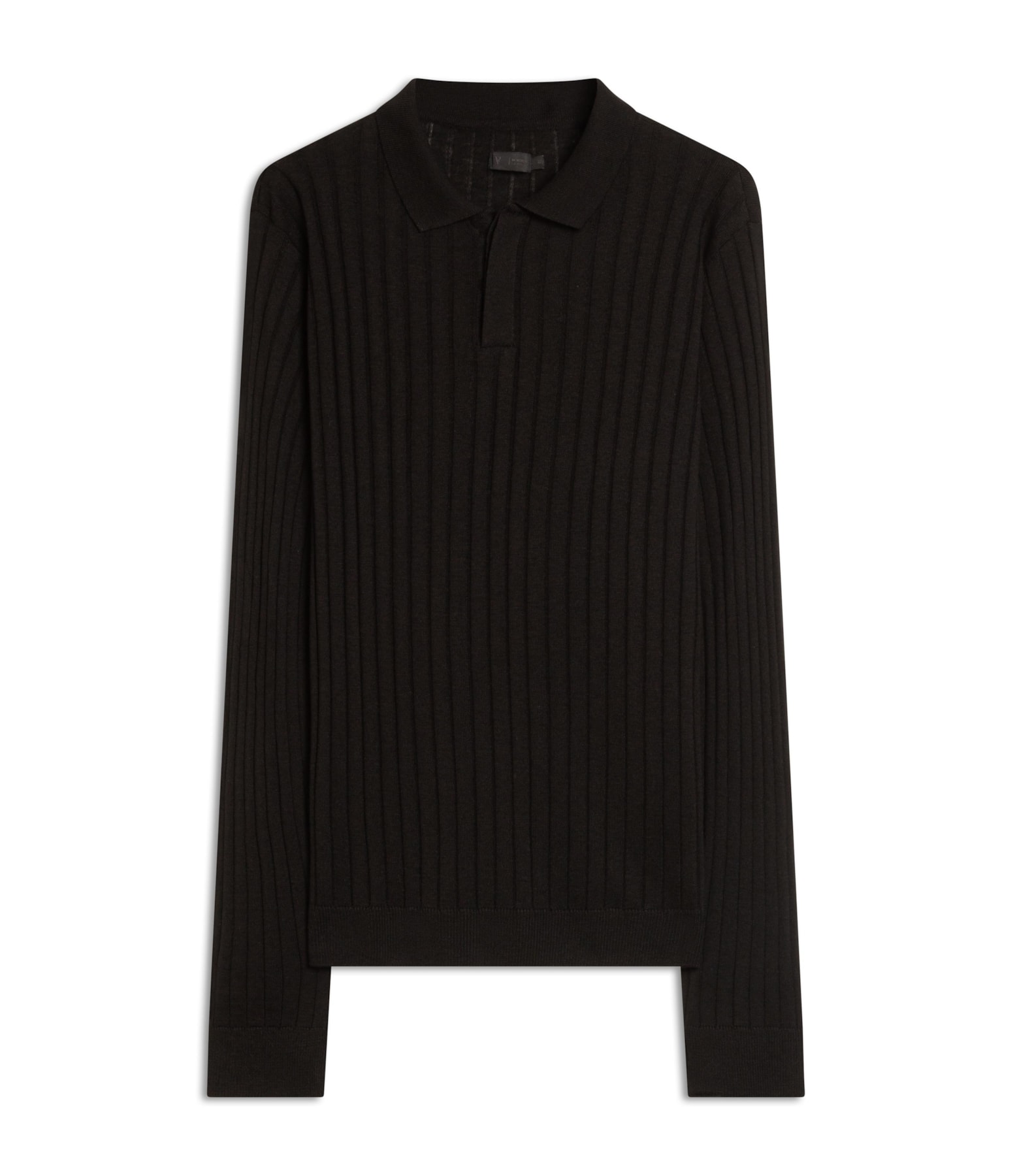 Polo Ml Tricot Canelado Vista Coberta Preto                                   
