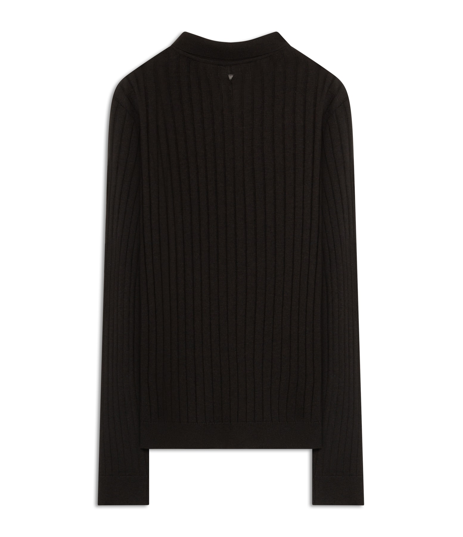 Polo Ml Tricot Canelado Vista Coberta Preto                                   