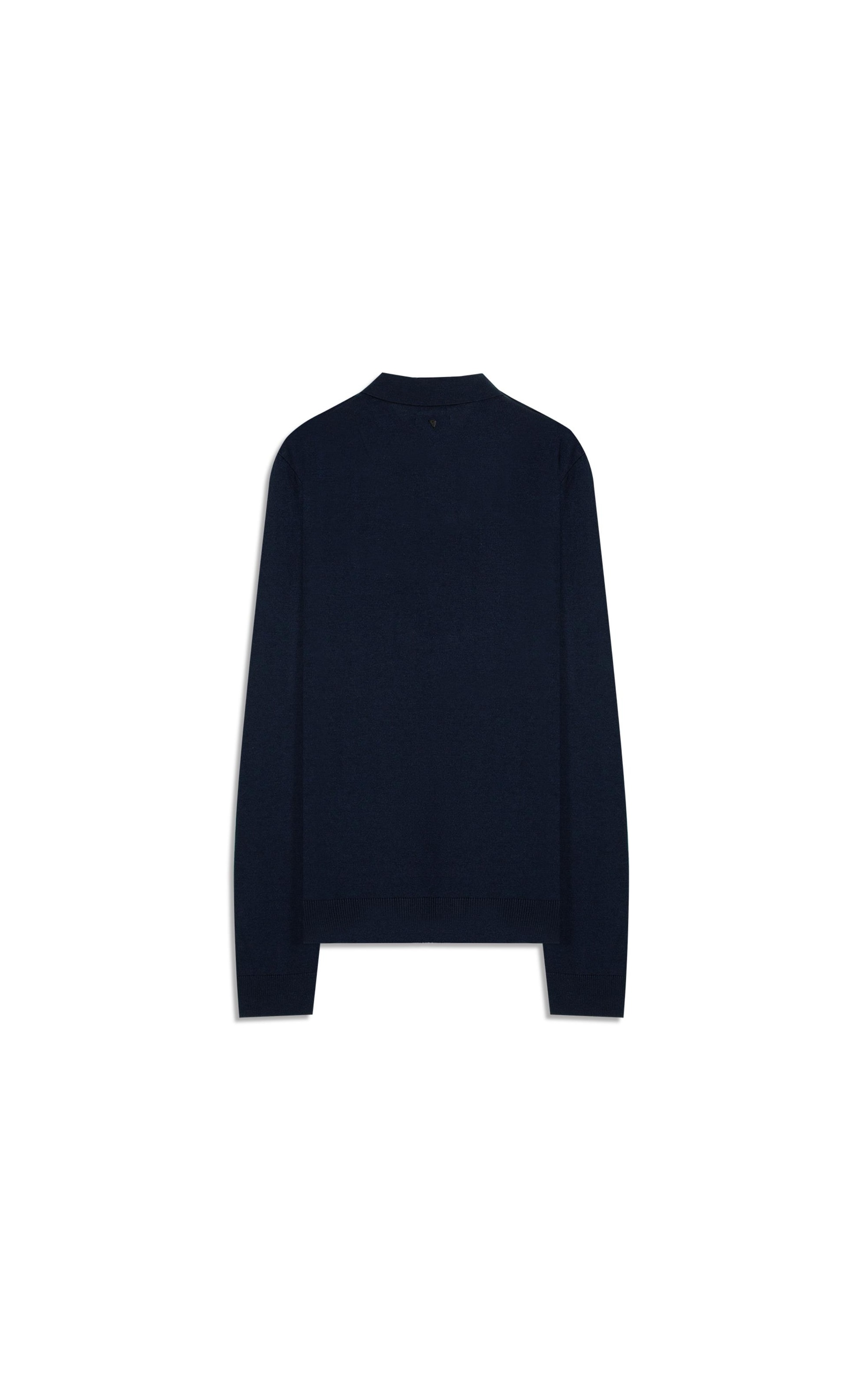 Polo Ml Tricot Vista Embutida Marinho