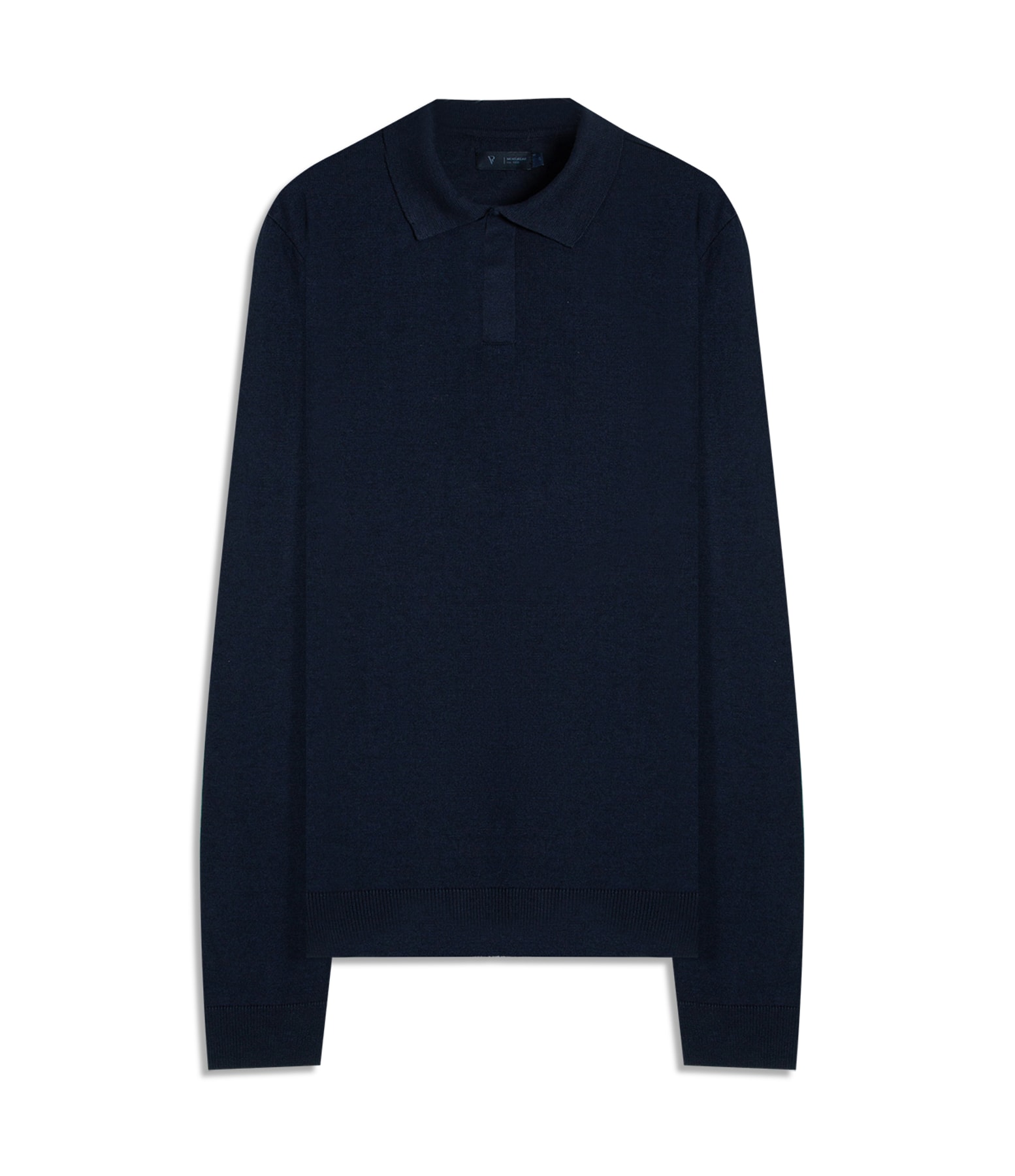 Polo Ml Tricot Vista Embutida Marinho