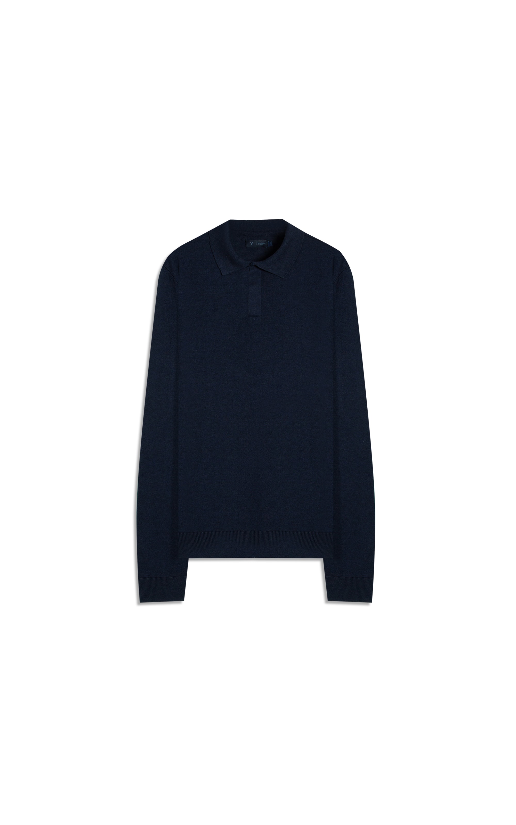 Polo Ml Tricot Vista Embutida Marinho