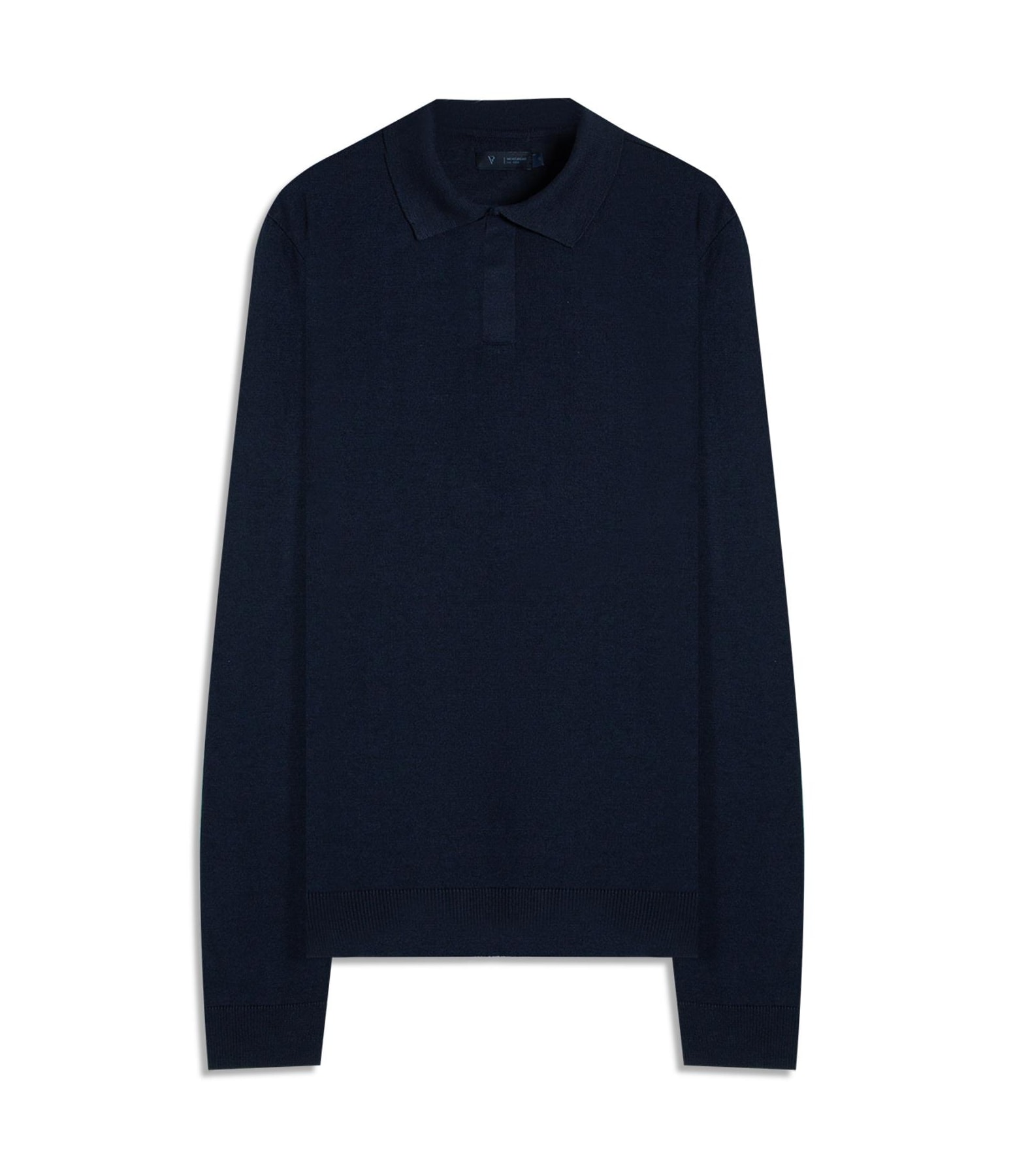 Polo Ml Tricot Vista Embutida Marinho