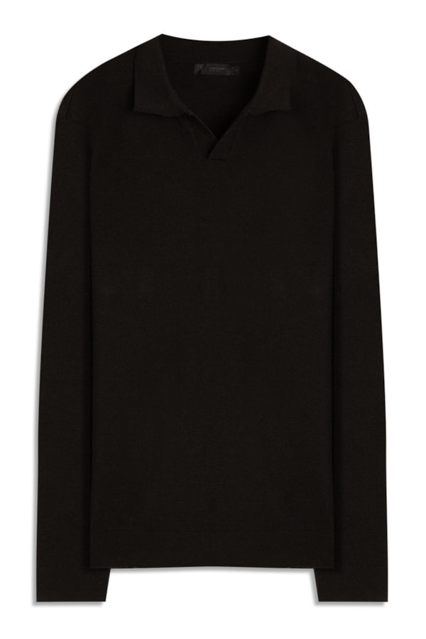 Polo Ml Tricot Vista Relax Cashmere Like Preto