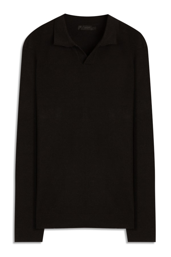 Polo Ml Tricot Vista Relax Cashmere Like Preto